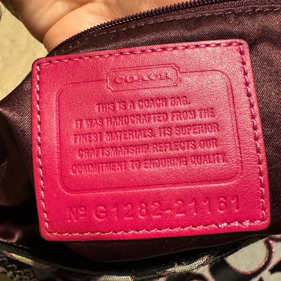 Coach Black and Gray Signature Shoulder Bag - Picture 6 of 6